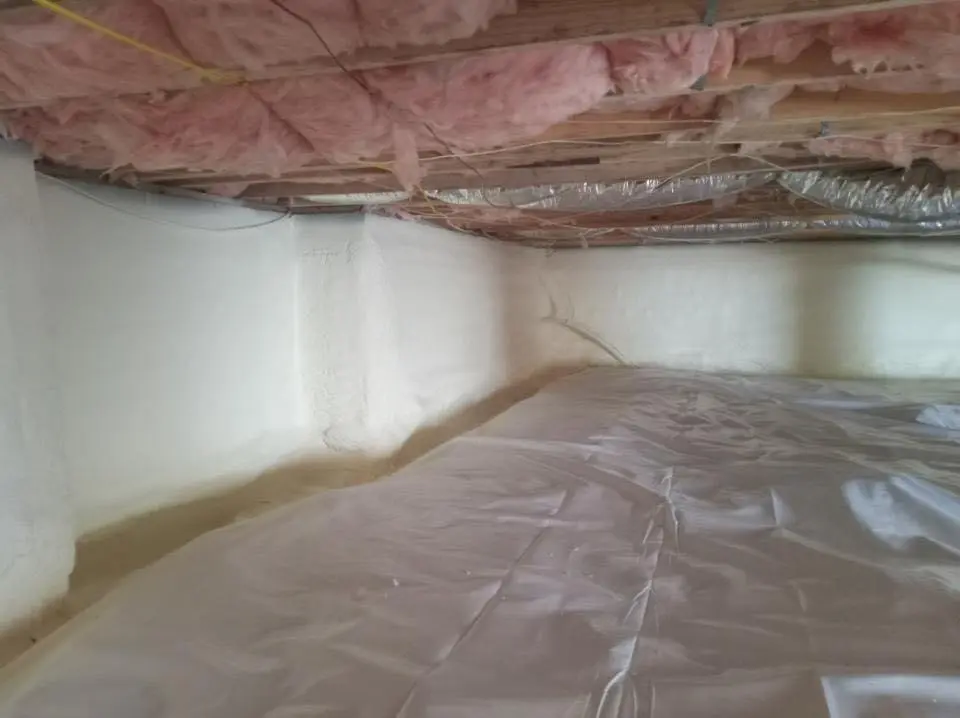 Crawl space encapsulation with closed-cell spray foam for Spray Foam Roofing in Stevensville